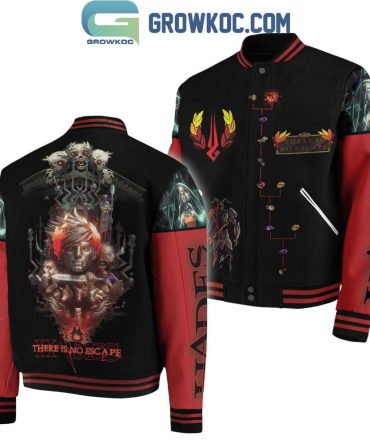 Hades Game-Themed Varsity Jacket - Stylish Black & Red Retro Design For Fans