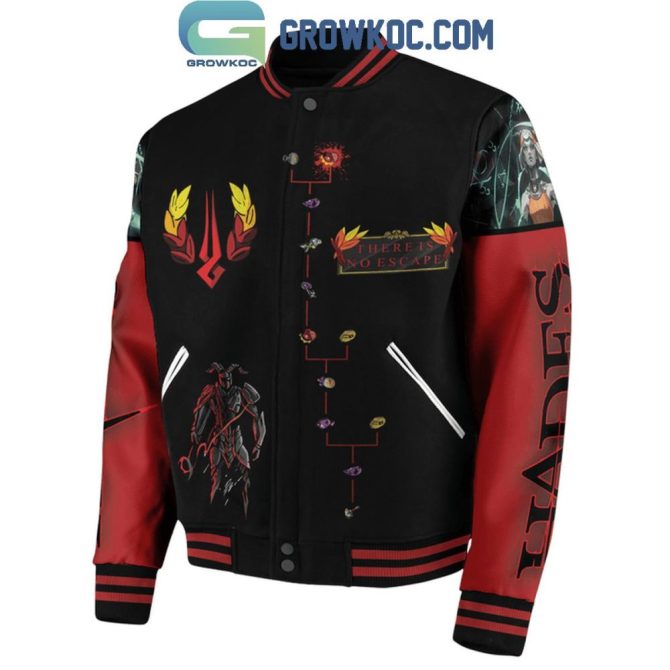 Hades Game-Themed Varsity Jacket - Stylish Black & Red Retro Design For Fans - Image 2