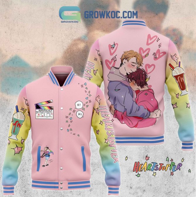 Heartstopper Varsity Jacket - Cute Pink & Pastel Colors, Cozy & Stylish Design For Fans
