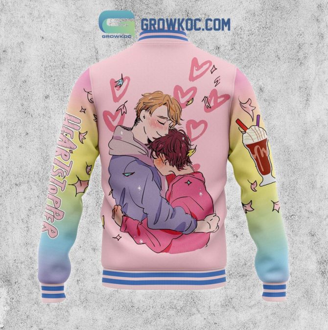 Heartstopper Varsity Jacket - Cute Pink & Pastel Colors, Cozy & Stylish Design For Fans - Image 2