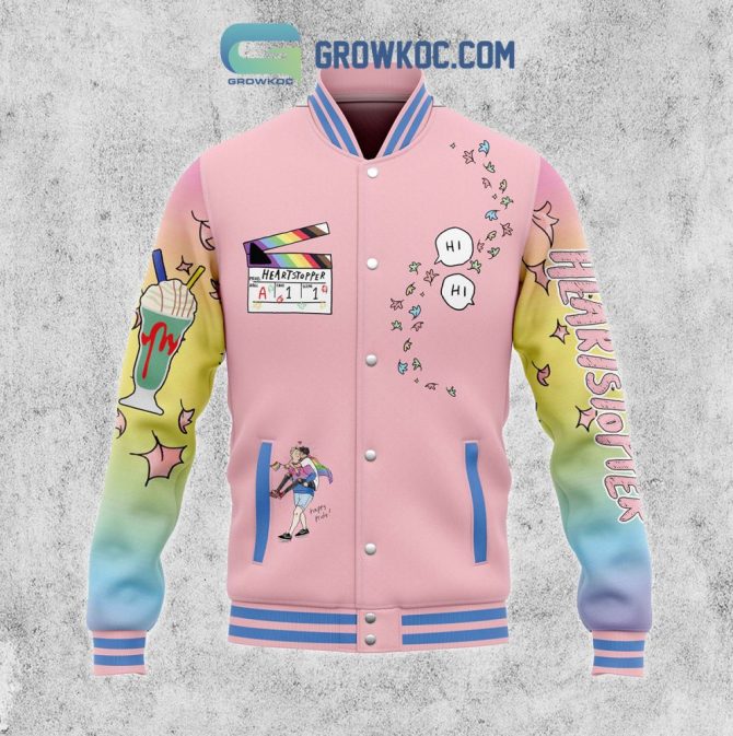 Heartstopper Varsity Jacket - Cute Pink & Pastel Colors, Cozy & Stylish Design For Fans - Image 3