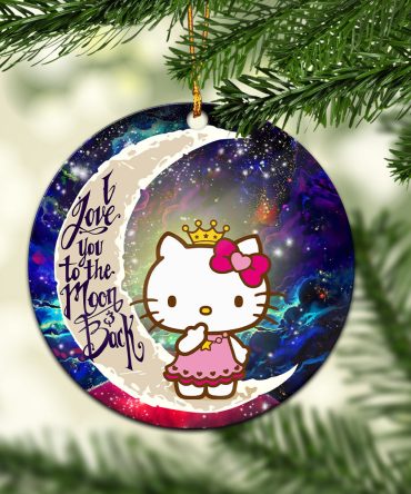 Hello Kitty Love You To The Moon Galaxy Ceramic Circle Ornament Perfect Gift For Christmas Holiday