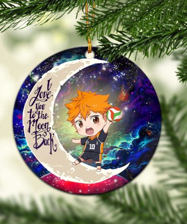 Hinata Haikyuu Love You To The Moon Galaxy Ceramic Circle Ornament Perfect Gift For Christmas Holiday