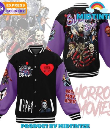 Horror Movie Fan Varsity Jacket – Iconic Characters, Stylish Design, Perfect Gift!