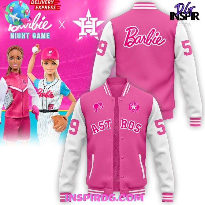 Houston Astros X Barbie Night Game 2024 Baseball Jacket
