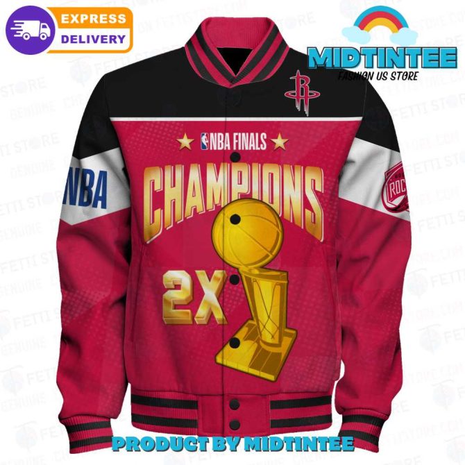 2X Nba Finals Champions Jacket - Houston Rockets 1994-1995 - Limited Edition Fan Gear - Image 2