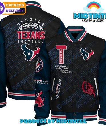 Houston Texans 2024 Nfl Pattern Baseball Jacket