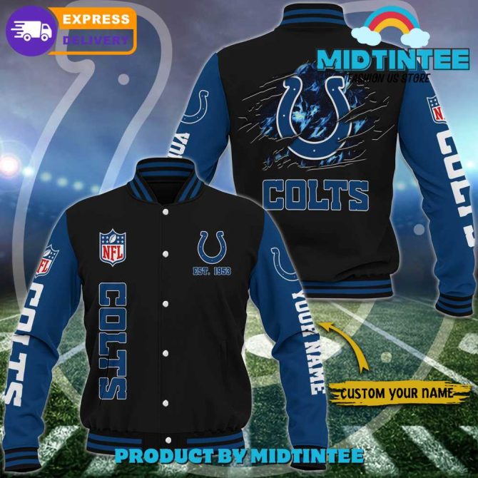 Custom Colts Varsity Jacket - Personalized Nfl Fan Gear, Fast Shipping!