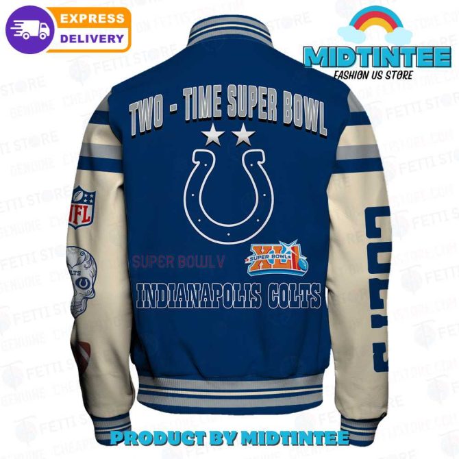 Indianapolis Colts Super Bowl Varsity Jacket - Authentic Nfl Fan Gear, Fast Delivery! - Image 3