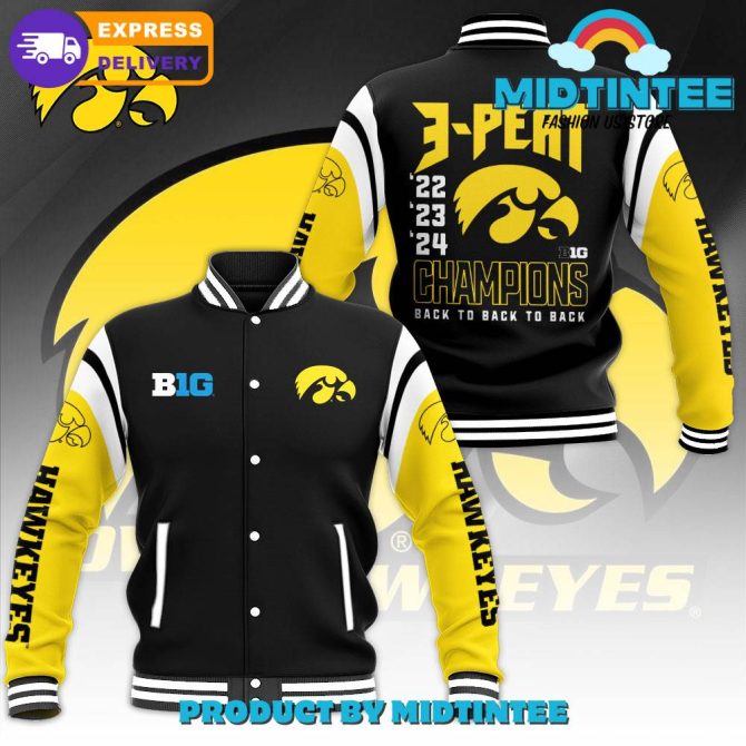 Iowa Hawkeyes Women Basketball Champions Baseball Jacket