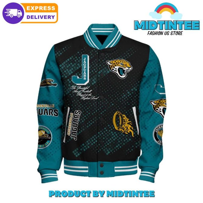 Jacksonville Jaguars 2024 Nfl Pattern Baseball Jacket - Image 2