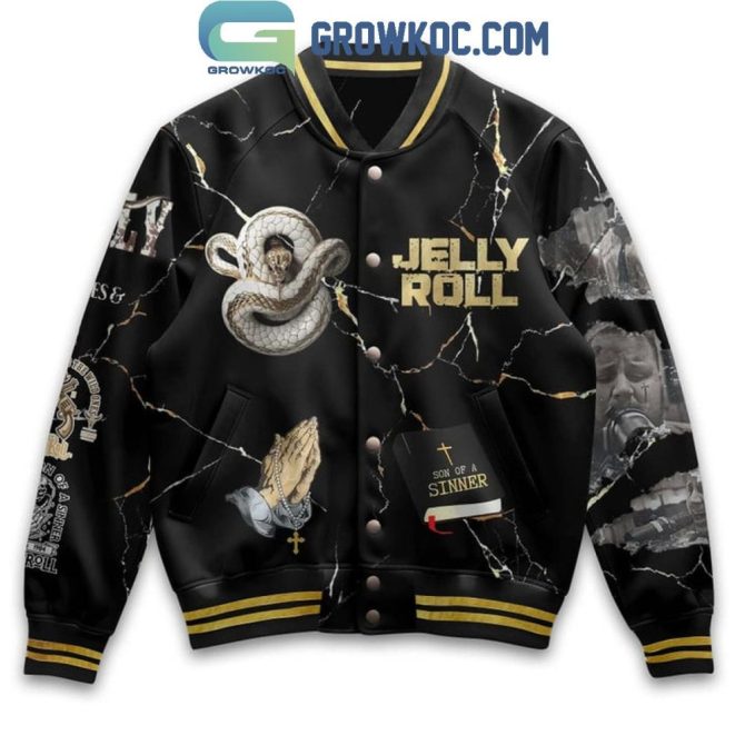 Jelly Roll Skull Bomber Jacket - Beautifully Broken Design, Trendy Streetwear - Image 2