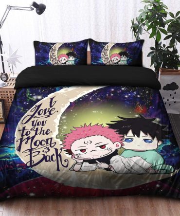 Jujutsu Kaisen Gojo Sukuna Love You To The Moon Galaxy Bedding Set Duvet Cover And 2 Pillowcases