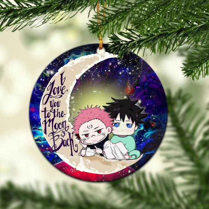 Jujutsu Kaisen Gojo Sakuna Love You To The Moon Galaxy Ceramic Circle Ornament Perfect Gift For Christmas Holiday