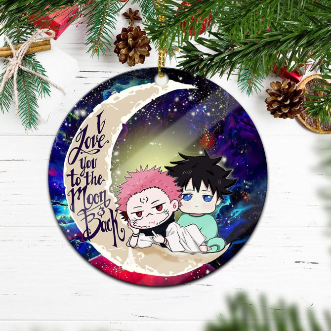 Jujutsu Kaisen Gojo Sakuna Love You To The Moon Galaxy Ceramic Circle Ornament Perfect Gift For Christmas Holiday - Image 2