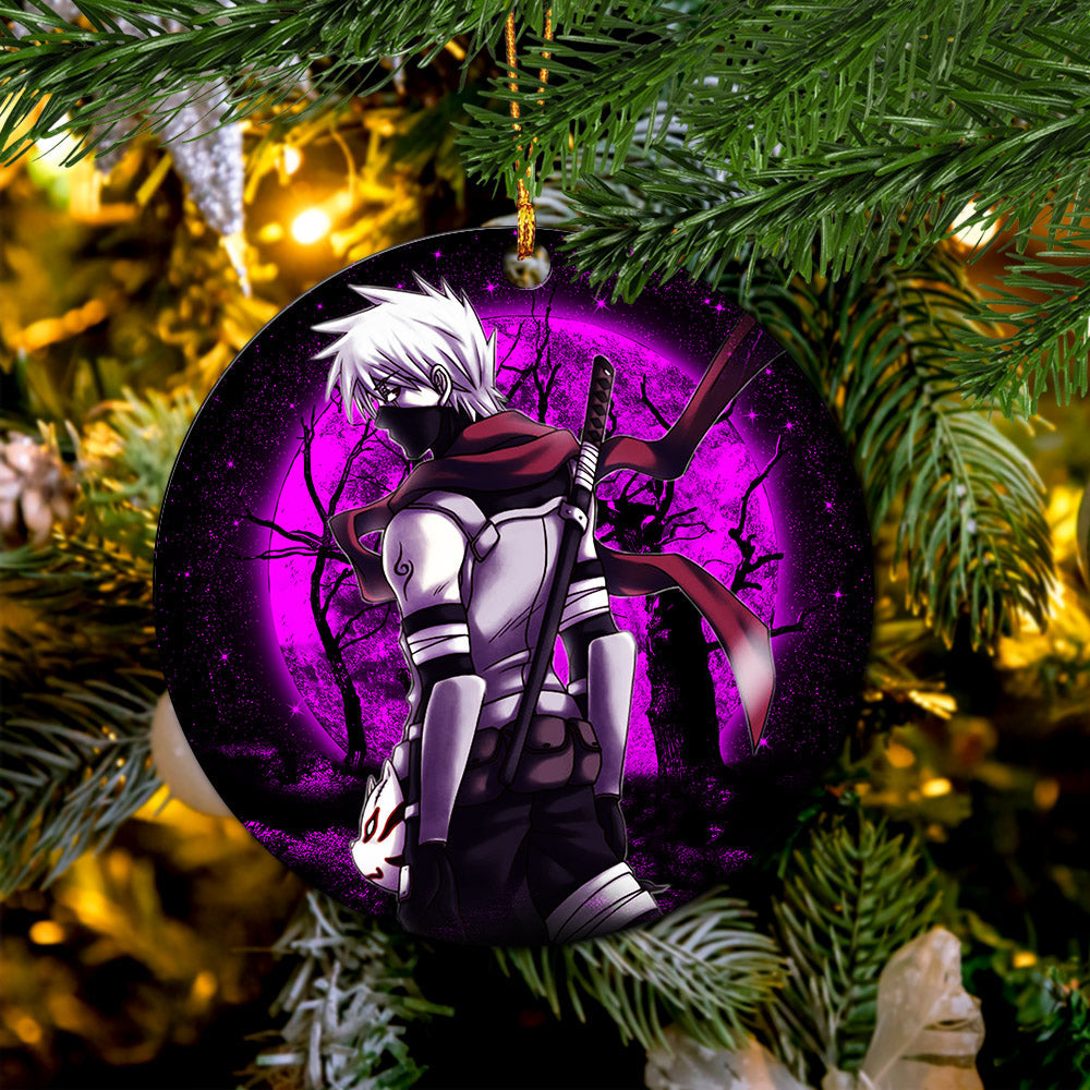 Kakashi Anbu Moonlight Ceramic Circle Ornament Perfect Gift For Christmas Holiday