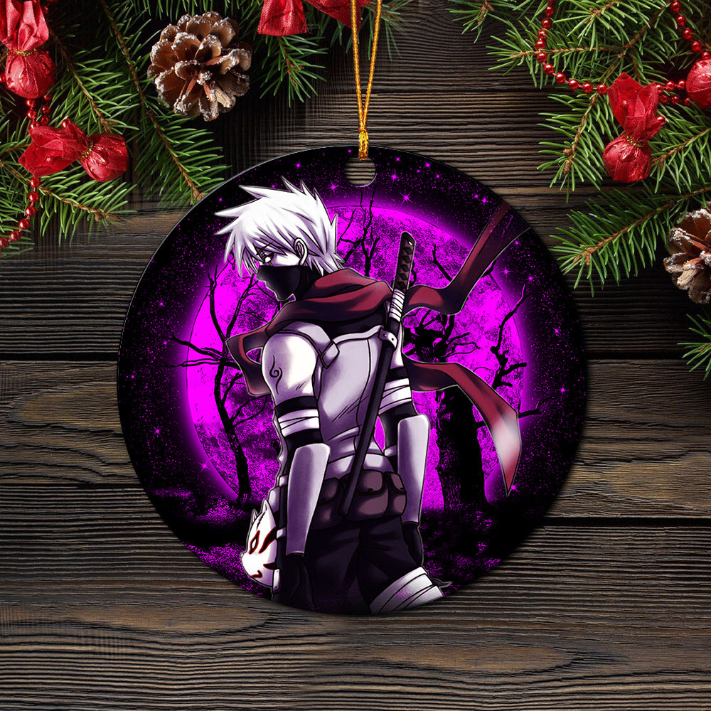 Kakashi Anbu Moonlight Ceramic Circle Ornament Perfect Gift For Christmas Holiday - Image 2