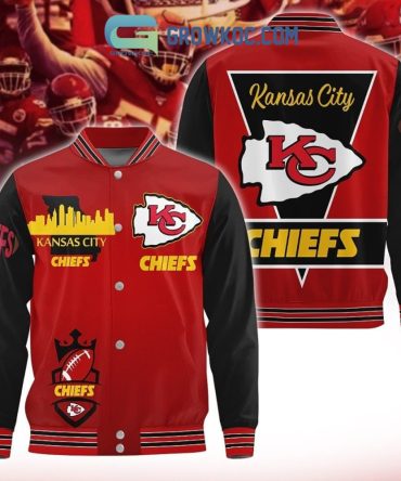Kansas City Chiefs Varsity Jacket - Official Nfl Fan Gear, Red & Black, Sizes S-Xxl