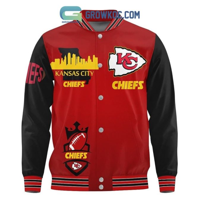 Kansas City Chiefs Varsity Jacket - Official Nfl Fan Gear, Red & Black, Sizes S-Xxl - Image 2