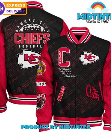 Kansas City Chiefs 2024 Nfl Pattern Baseball Jacket