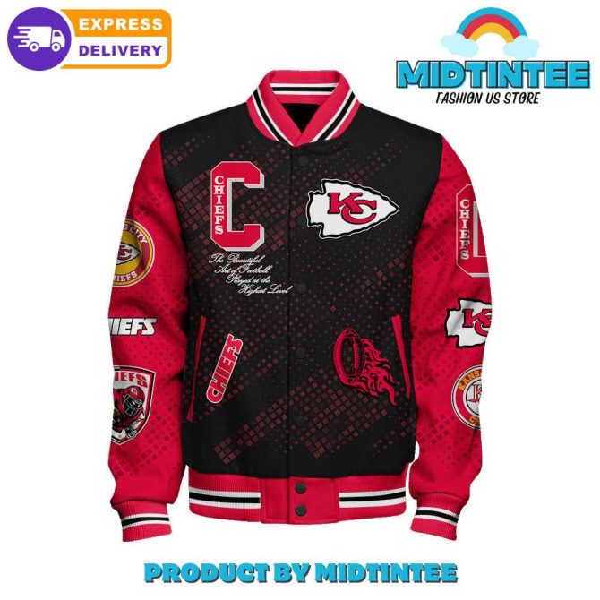 Kansas City Chiefs 2024 Nfl Pattern Baseball Jacket - Image 2