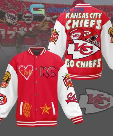 Kansas City Chiefs Varsity Jacket - Bold Red & White Fan Gear For Game Day