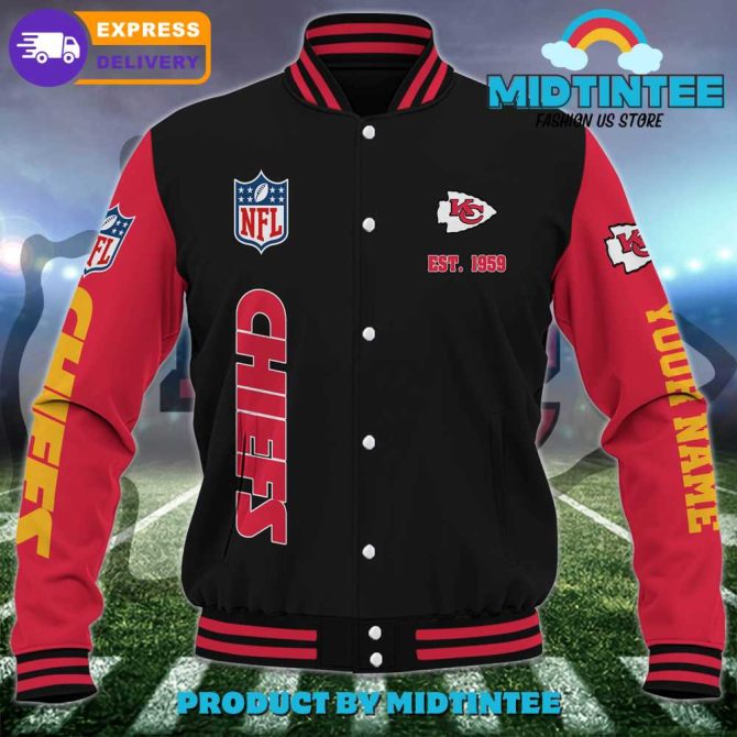 Customizable Chiefs Varsity Jacket – Nfl Fan Gear With Fast Delivery - Image 2