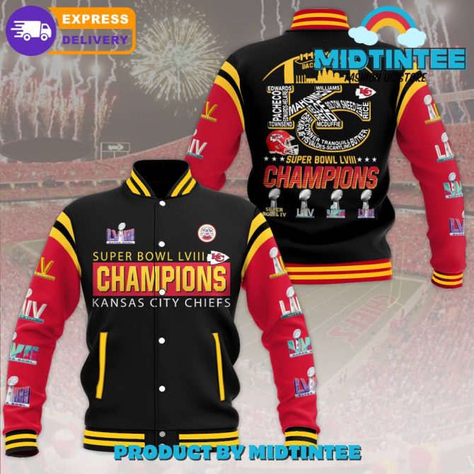 Kansas City Chiefs Super Bowl Lviii Champions Baseball Jacket