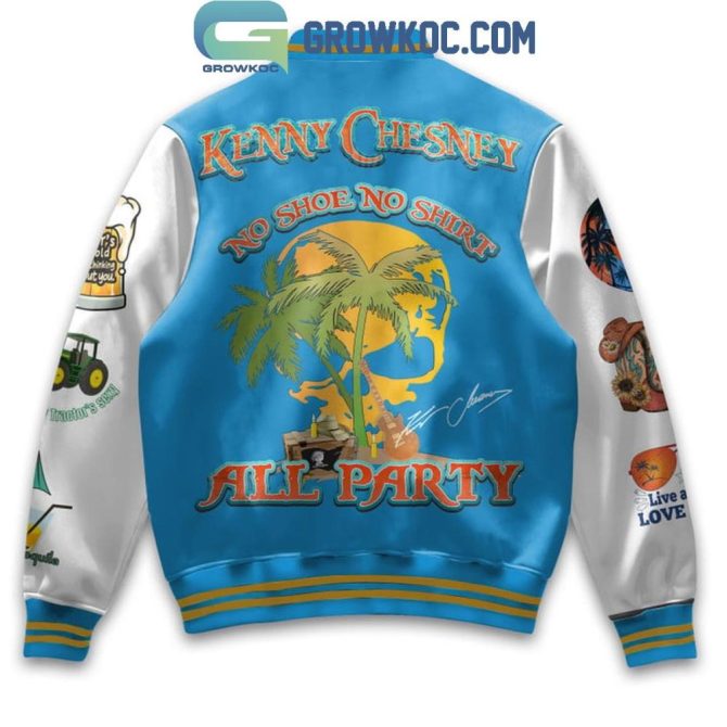 Limited Edition No Shoes Nation Varsity Jacket – Vibrant Blue, Iconic Design, Perfect For Kenny Chesney Fans! - Image 3