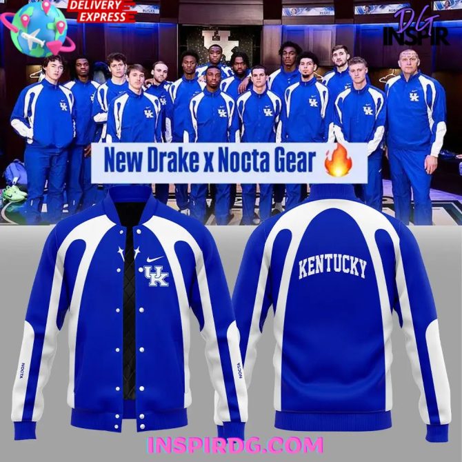 Kentucky Wildcats New Drake X Nocta Gear Varsity Jacket