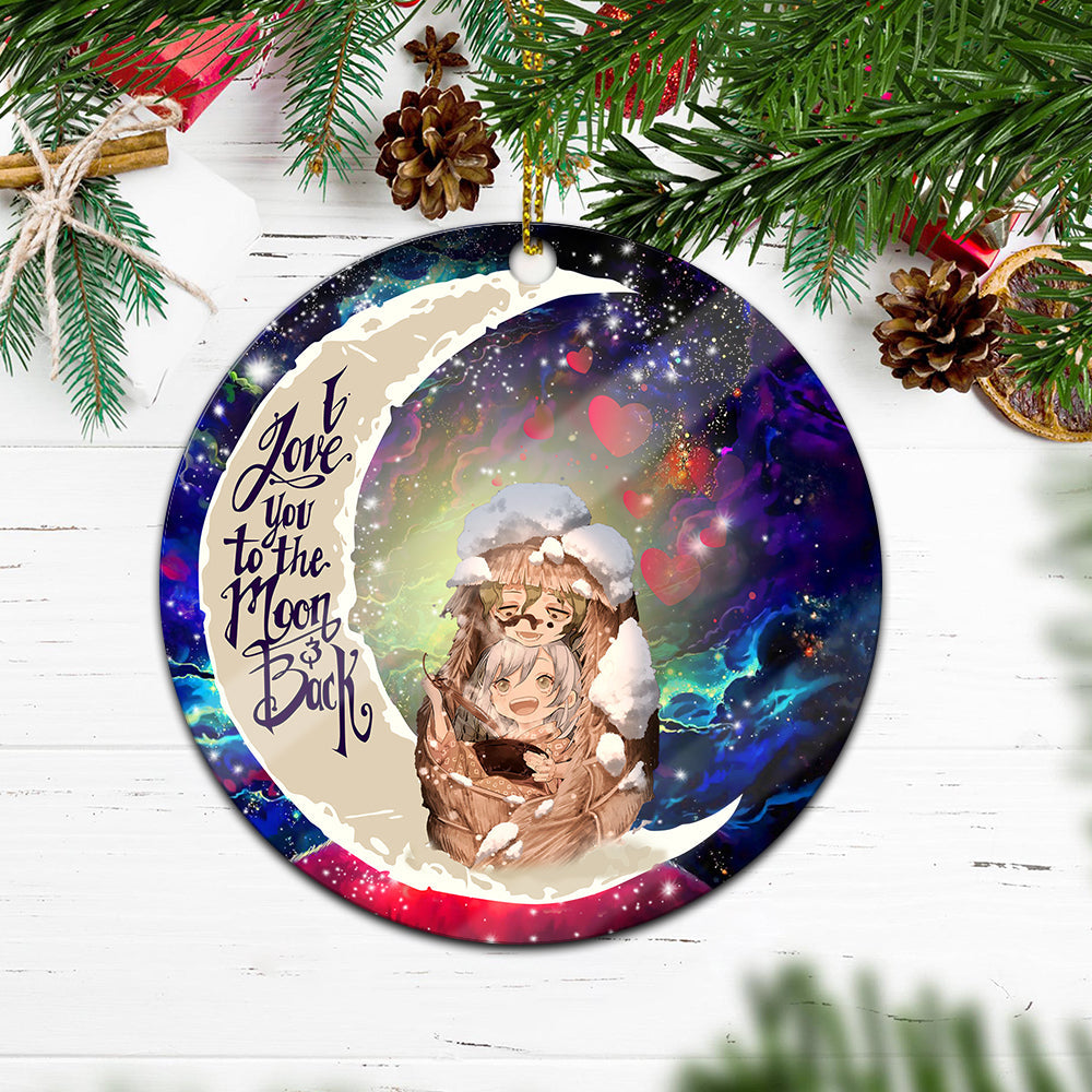 Demon Slayer Anime Love You To The Moon Galaxy Ceramic Circle Ornament Perfect Gift For Christmas Holiday - Image 2