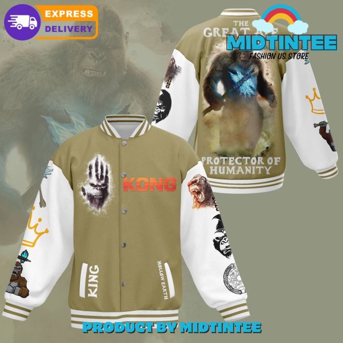 Kong Varsity Jacket - Protector Of Humanity Design , Fast Shipping , Midtintee Fashion