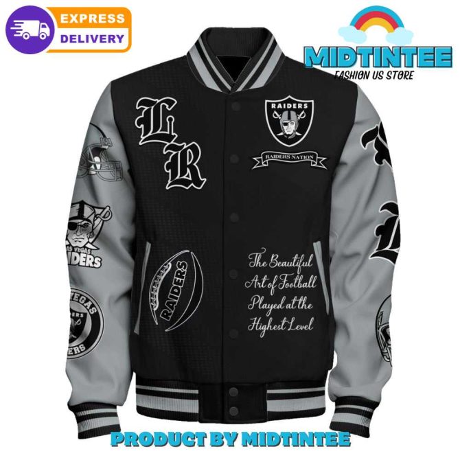 Las Vegas Raiders Varsity Jacket - Stylish Nfl Fan Apparel With Express Delivery - Image 2