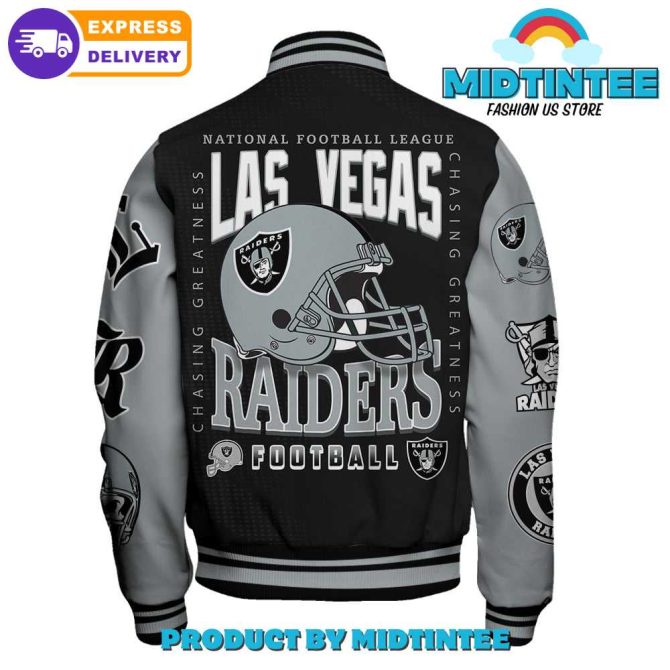 Las Vegas Raiders Varsity Jacket - Stylish Nfl Fan Apparel With Express Delivery - Image 3