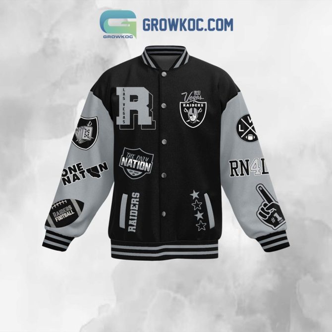 Las Vegas Raiders Varsity Jacket – Ultimate Fan Gear, Stylish & Warm For Game Day! - Image 2