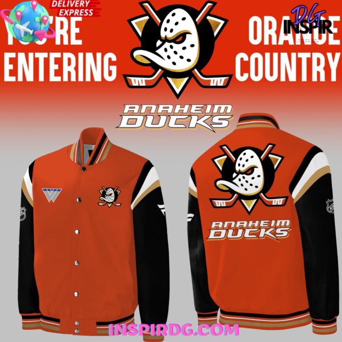 Anaheim Ducks Orange Country Limited Edition Bomber Jacket 2024