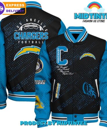 Los Angeles Chargers 2024 Nfl Pattern Baseball Jacket