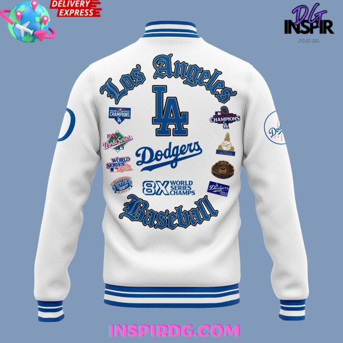 Los Angeles Dodgers 8-Time World Series Champions Special White Jacket - Image 3