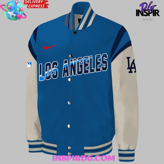 Los Angeles Dodgers City Connect 2024 Baseball Jacket - Image 2