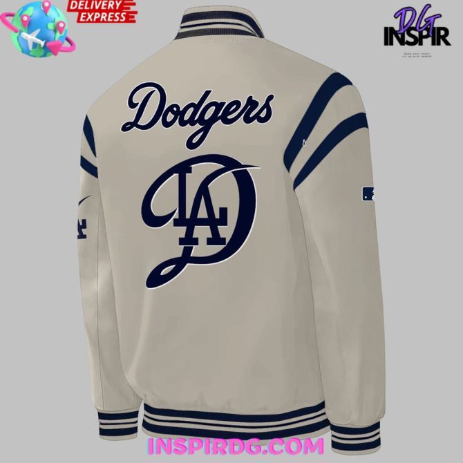 Los Angeles Dodgers Nike Cream 2024 Baseball Jacket - Image 3