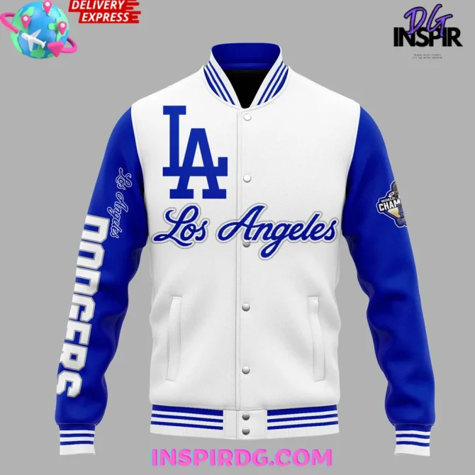 Los Angeles Dodgers World Series Champions 2025 Blue White Baseball Jacket - Image 2