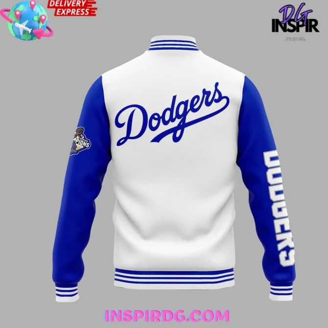 Los Angeles Dodgers World Series Champions 2025 Blue White Baseball Jacket - Image 3