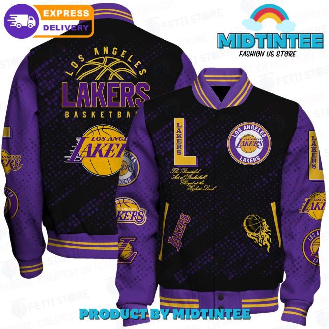 La Basketball Fan Varsity Jacket - Official Team Colors, Fast Shipping!