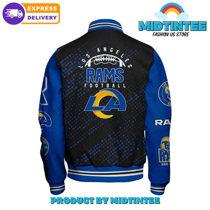 Los Angeles Rams 2024 Nfl Pattern Baseball Jacket - Image 3