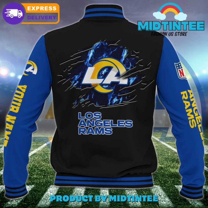 Custom Los Angeles Rams Varsity Jacket - Personalized Nfl Fan Gear With Express Delivery - Image 3