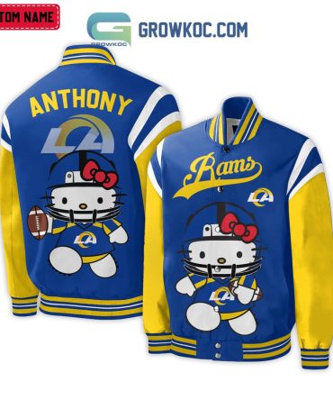 Custom Name Hello Kitty Rams Jacket – Personalized Fan Gear For Ultimate Style