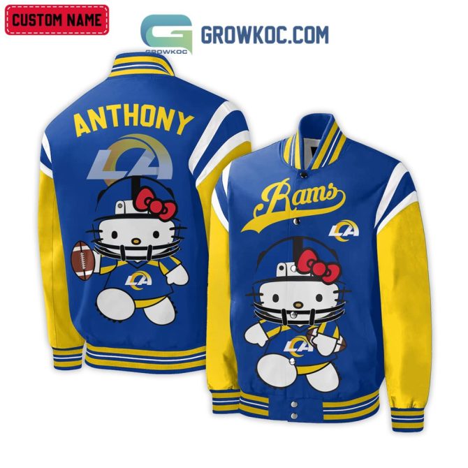 Custom Name Hello Kitty Rams Jacket – Personalized Fan Gear For Ultimate Style