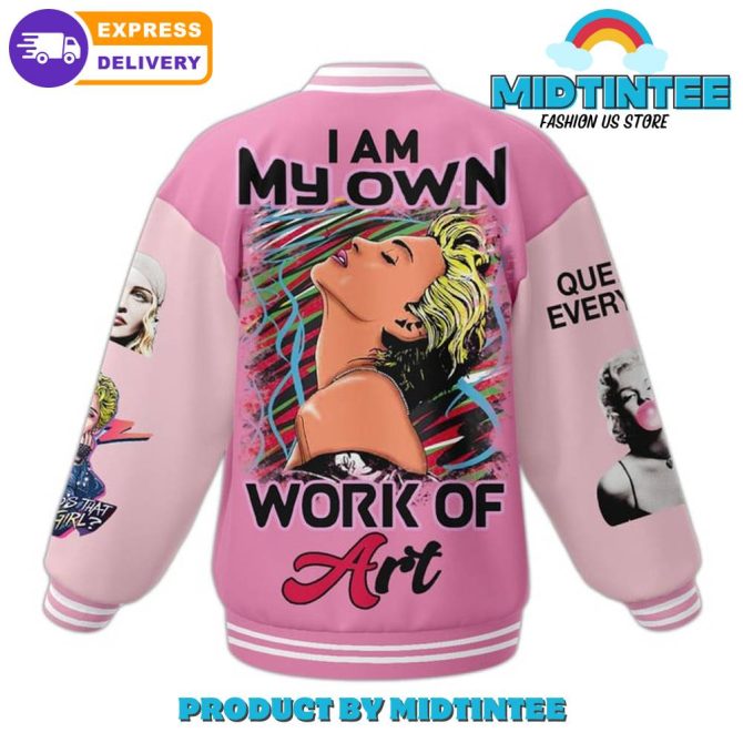 Madonna I Am My Own Work Of Art Baseball Jacket - Image 3