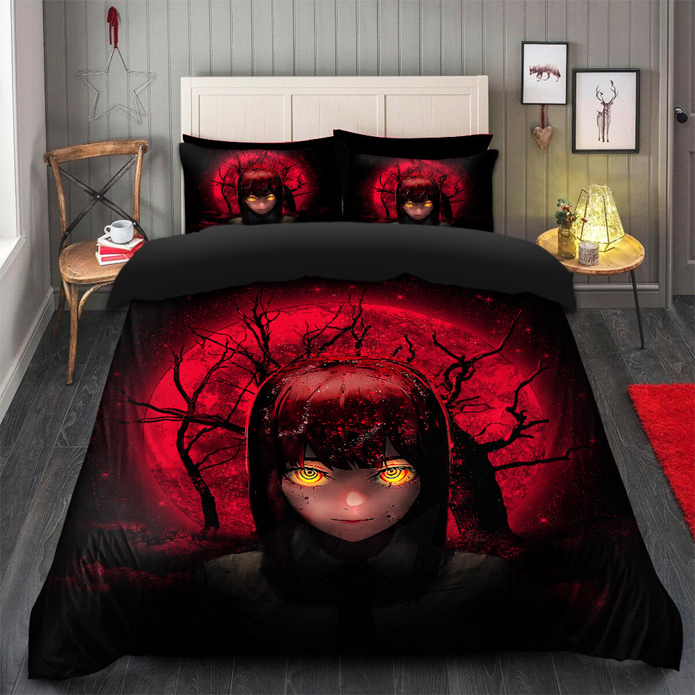 Makima Chainsaw Man Moonlight Bedding Set Duvet Cover And 2 Pillowcases