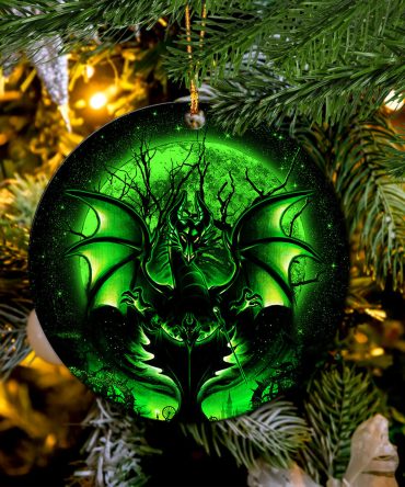 Maleficent Moonlight Ceramic Circle Ornament Perfect Gift For Christmas Holiday